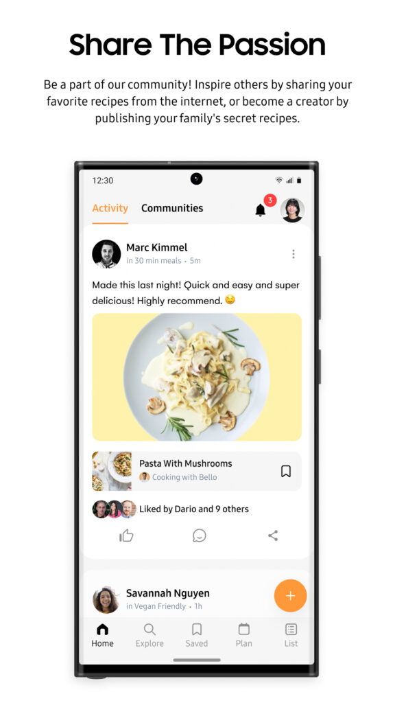 Światowa premiera aplikacji ułatwiającej planowanie posiłków i gotowanie - ekran aplikacji